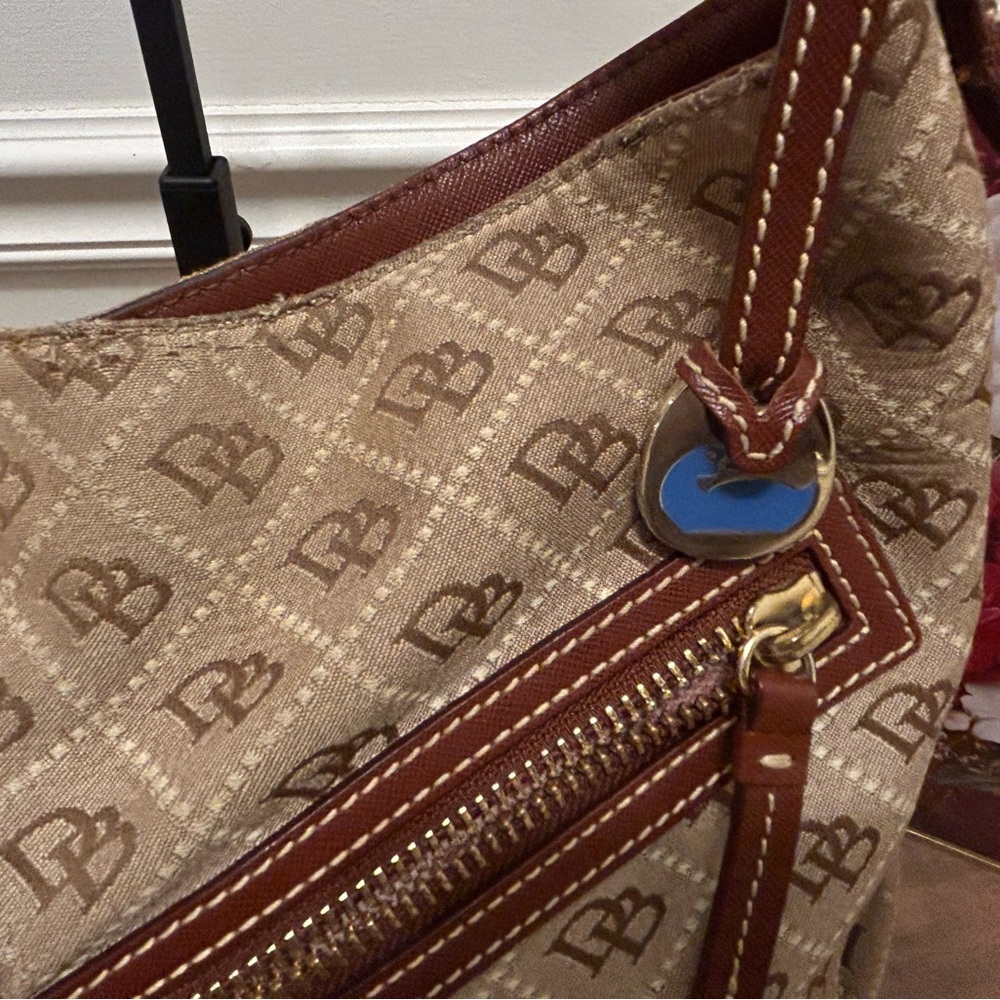 Dooney & Bourke Tan and Brown Shoulder Bag - Picture 10 of 14